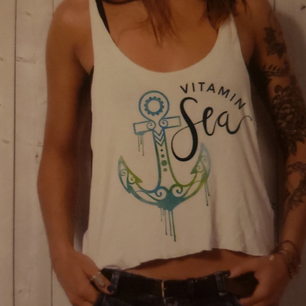 Iron on transfer Vitamin Sea Anchor design